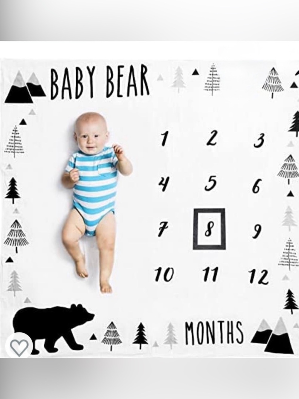 Baby Bundle Organic Baby Monthly Milestone Blanket & 40 Kuddles Diapers